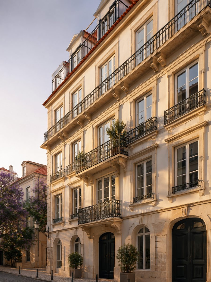 Refined urban residential building in Portugal